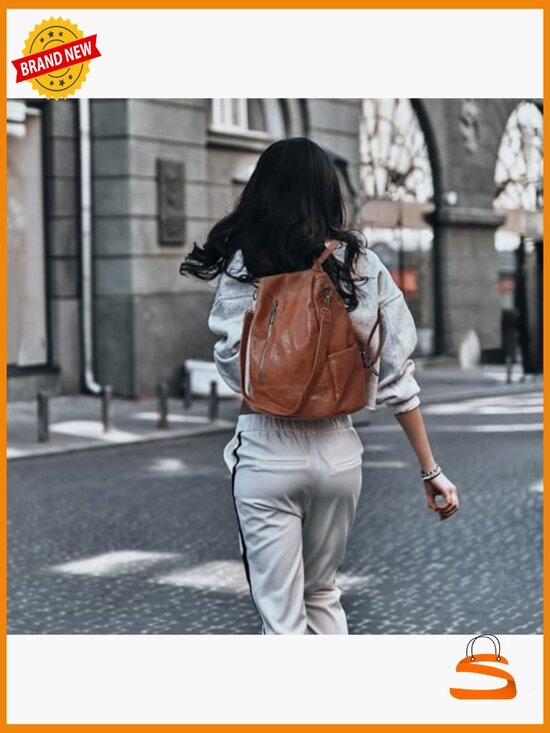 PU Leather Anti-theft Backpack Purse 3-in-1 Ladies Satchel Bag main image 3